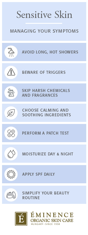 How to manage sensitive skin symptoms